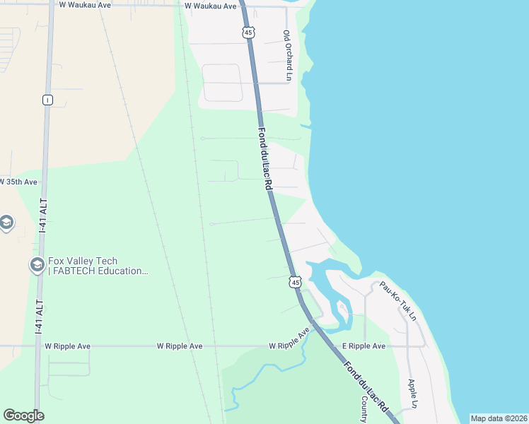map of restaurants, bars, coffee shops, grocery stores, and more near 22 Welle Drive in Oshkosh