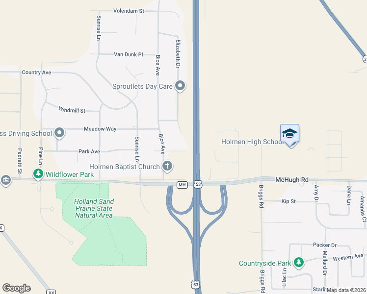 map of restaurants, bars, coffee shops, grocery stores, and more near W7636 James Street in Holmen