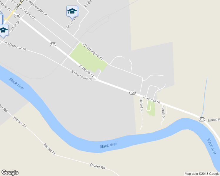 map of restaurants, bars, coffee shops, grocery stores, and more near 650 South James Street in Carthage
