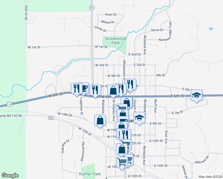 map of restaurants, bars, coffee shops, grocery stores, and more near 518 Saint Charles Avenue in Saint Charles