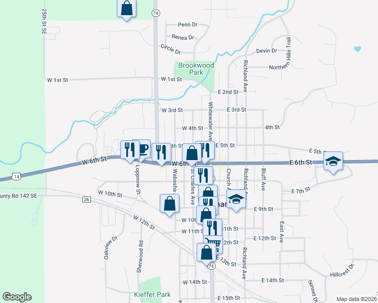 map of restaurants, bars, coffee shops, grocery stores, and more near 518 Saint Charles Avenue in Saint Charles