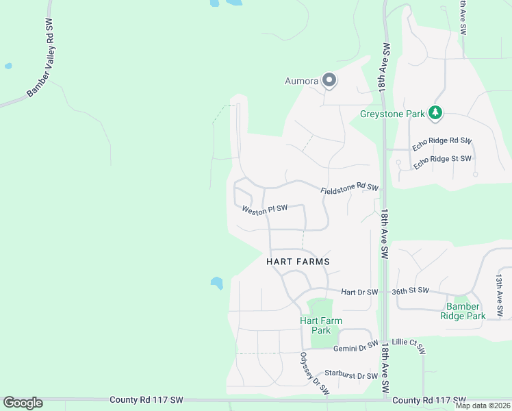 map of restaurants, bars, coffee shops, grocery stores, and more near 2319 Weston Place Southwest in Rochester