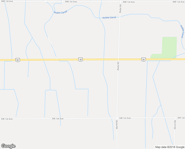 map of restaurants, bars, coffee shops, grocery stores, and more near 3437 U.S. 30 in New Plymouth