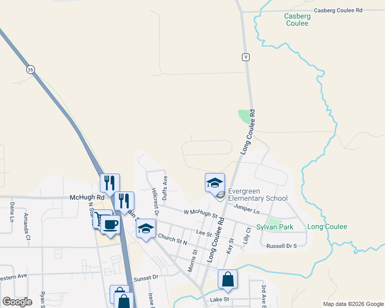 map of restaurants, bars, coffee shops, grocery stores, and more near 611 Duffs Avenue in Holmen