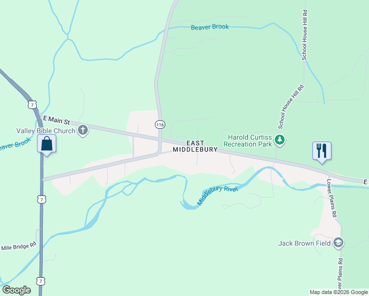 map of restaurants, bars, coffee shops, grocery stores, and more near in Addison County