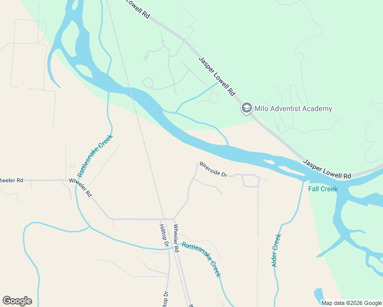 map of restaurants, bars, coffee shops, grocery stores, and more near 37381 Riverside Drive in Lane County