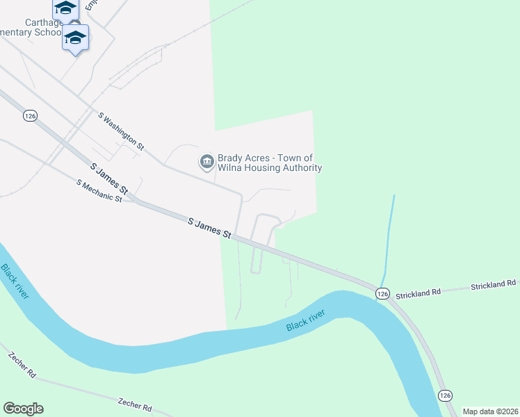 map of restaurants, bars, coffee shops, grocery stores, and more near 49 Norris Avenue in Carthage