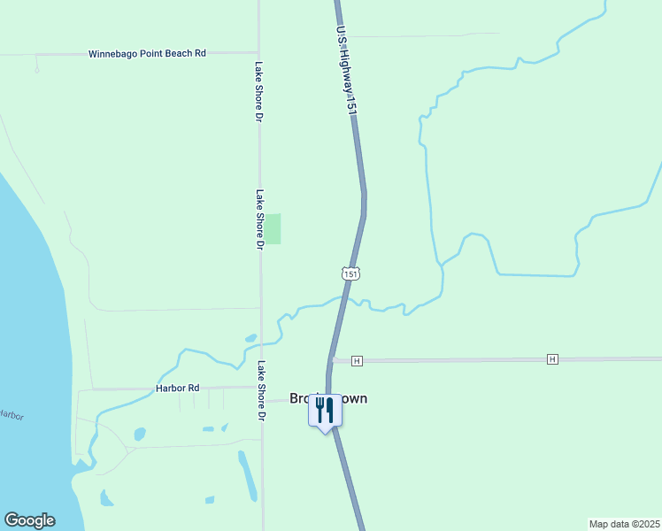 map of restaurants, bars, coffee shops, grocery stores, and more near N2329 U.S. 151 in Chilton