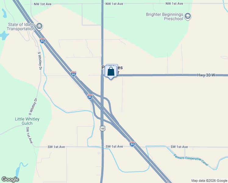 map of restaurants, bars, coffee shops, grocery stores, and more near 2001 U.S. 30 in Fruitland