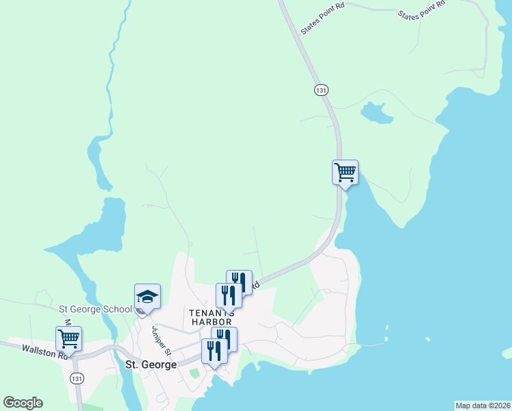 map of restaurants, bars, coffee shops, grocery stores, and more near 21 Harborside in Saint George