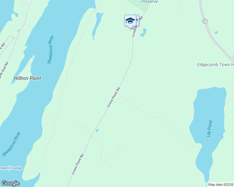 map of restaurants, bars, coffee shops, grocery stores, and more near 204 Cross Point Road in Edgecomb