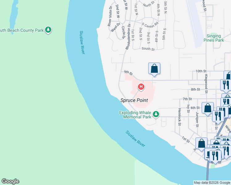 map of restaurants, bars, coffee shops, grocery stores, and more near 913 Rhododendron Drive in Florence