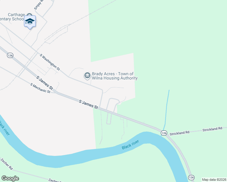 map of restaurants, bars, coffee shops, grocery stores, and more near 21238 Oxford Street in Carthage