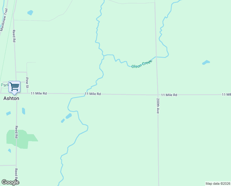 map of restaurants, bars, coffee shops, grocery stores, and more near 11 Mile Road in Le Roy