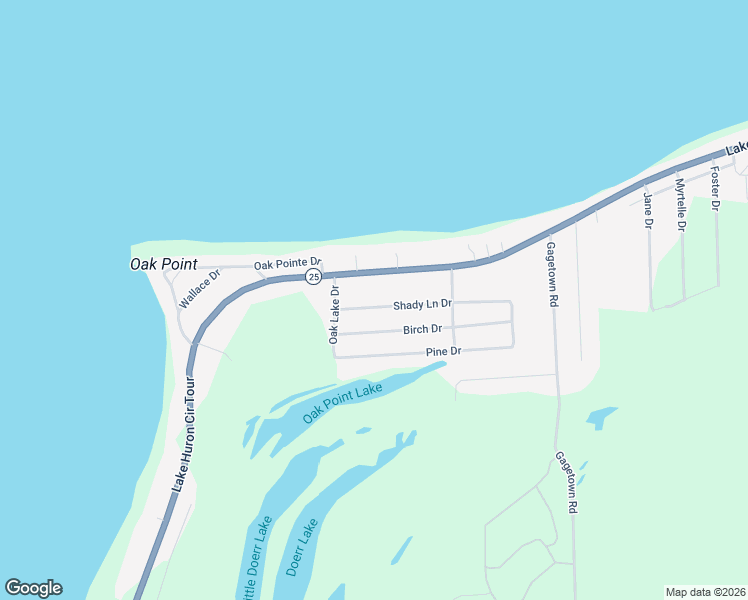 map of restaurants, bars, coffee shops, grocery stores, and more near 5773 Port Austin Road in Caseville