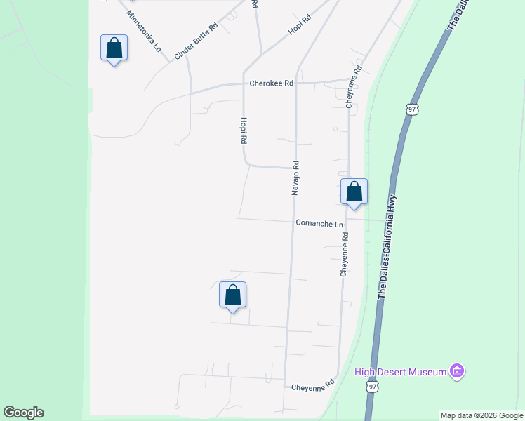 map of restaurants, bars, coffee shops, grocery stores, and more near 19426 Comanche Circle in Bend