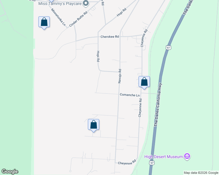 map of restaurants, bars, coffee shops, grocery stores, and more near 19440 Comanche Circle in Bend