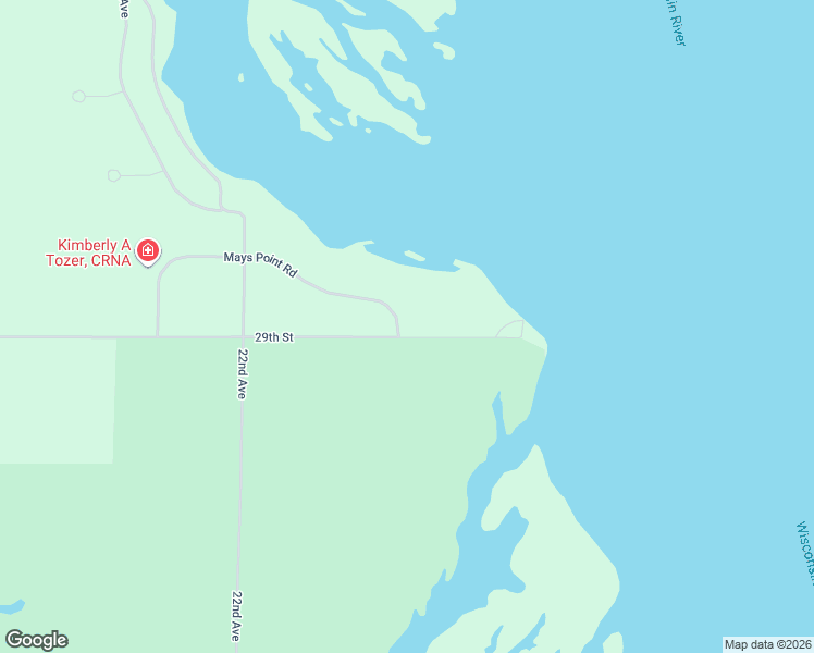 map of restaurants, bars, coffee shops, grocery stores, and more near W4076 Mays Point Road in Necedah