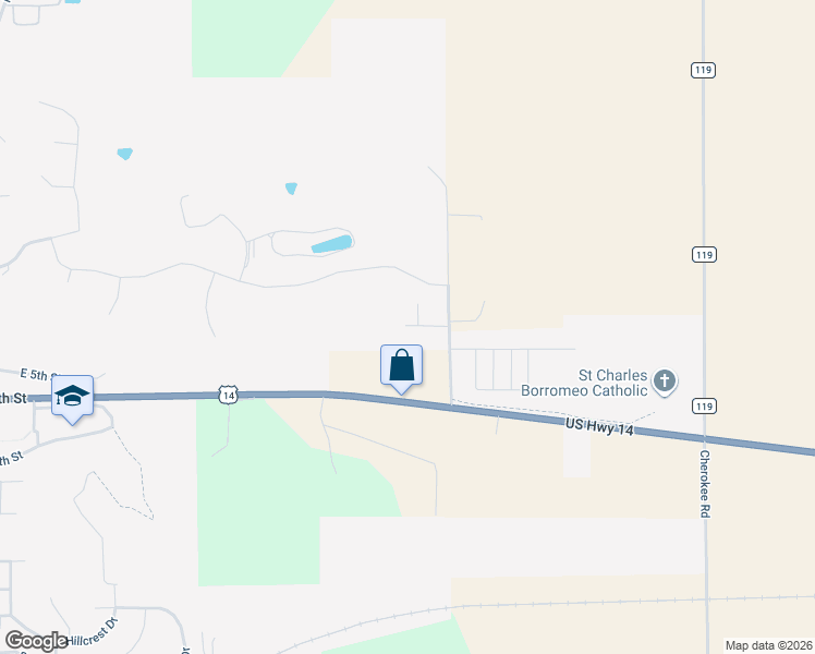 map of restaurants, bars, coffee shops, grocery stores, and more near 1542 Rimrock Road in Saint Charles