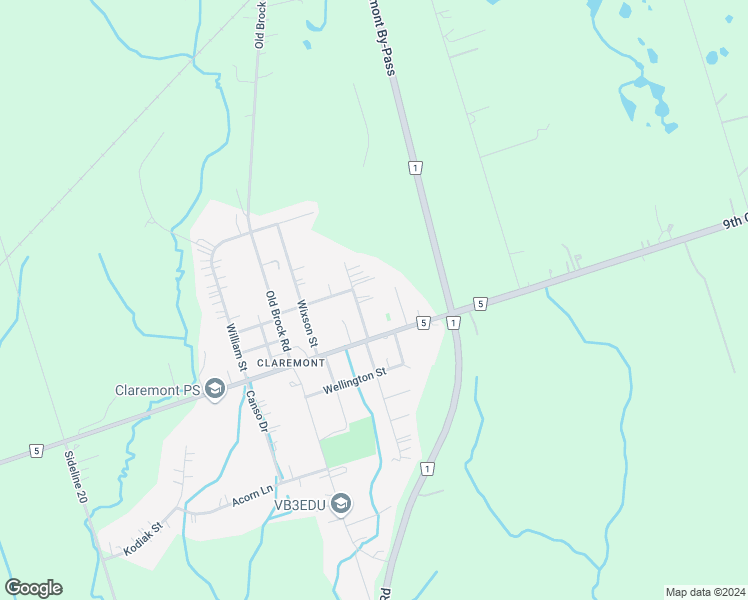 map of restaurants, bars, coffee shops, grocery stores, and more near 5023 Franklin Street in Pickering