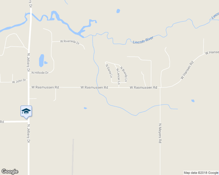 map of restaurants, bars, coffee shops, grocery stores, and more near 5103 West Rasmussen Road in Ludington