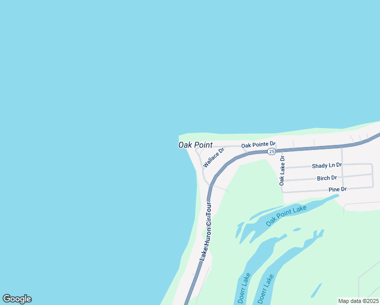 map of restaurants, bars, coffee shops, grocery stores, and more near 5768-5802 Oak Pointe Drive in Caseville