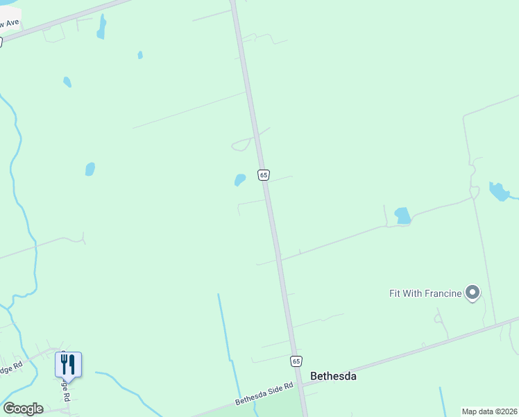map of restaurants, bars, coffee shops, grocery stores, and more near 13342 Warden Avenue in Whitchurch-Stouffville