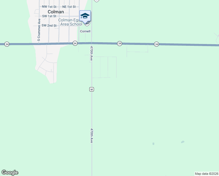 map of restaurants, bars, coffee shops, grocery stores, and more near 305 South Allen Street in Colman