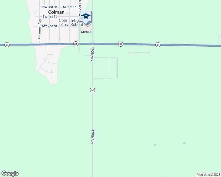 map of restaurants, bars, coffee shops, grocery stores, and more near 305 South Allen Street in Colman