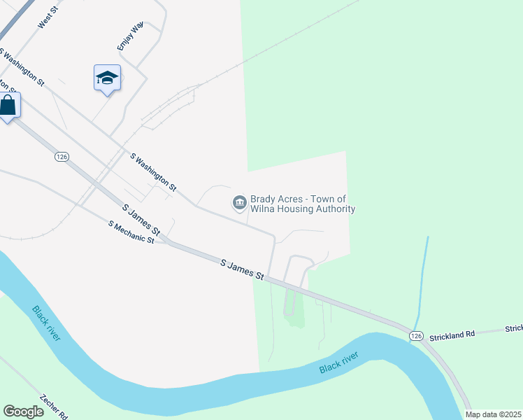 map of restaurants, bars, coffee shops, grocery stores, and more near 21246-21252 South Washington Street in Carthage