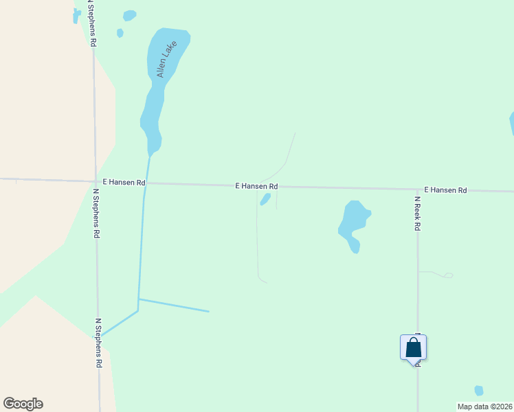 map of restaurants, bars, coffee shops, grocery stores, and more near 3607 East Hansen Road in Custer