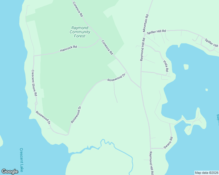 map of restaurants, bars, coffee shops, grocery stores, and more near 10 Rosewood Drive in Raymond