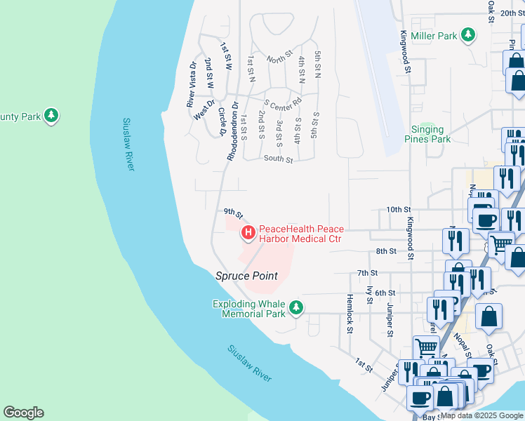 map of restaurants, bars, coffee shops, grocery stores, and more near 375 9th Street in Florence