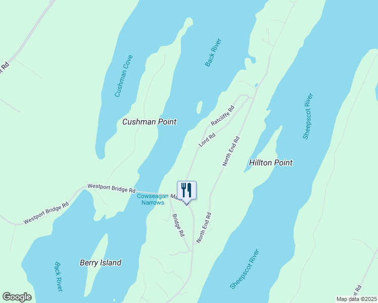 map of restaurants, bars, coffee shops, grocery stores, and more near 42 Lord Road in Westport