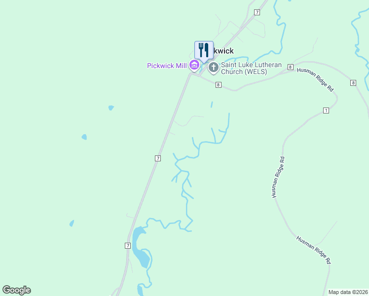 map of restaurants, bars, coffee shops, grocery stores, and more near 25048 County Road 7 in Winona