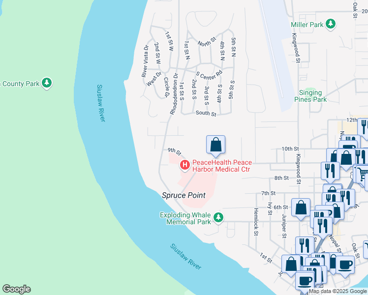 map of restaurants, bars, coffee shops, grocery stores, and more near 375 9th Street in Florence