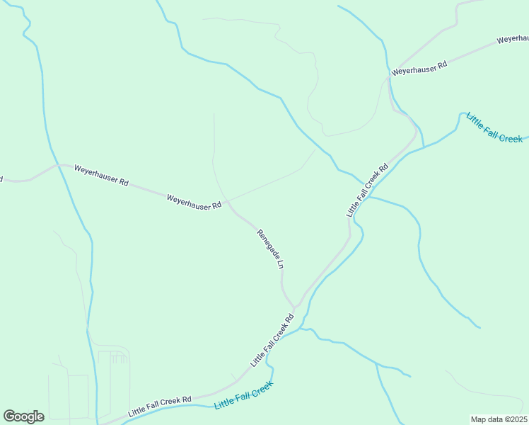 map of restaurants, bars, coffee shops, grocery stores, and more near 84953 Renegade Lane in Fall Creek