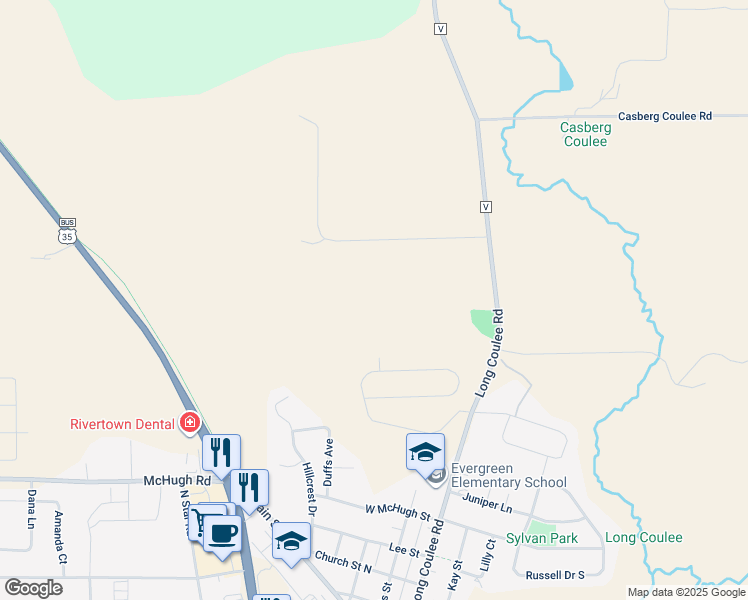 map of restaurants, bars, coffee shops, grocery stores, and more near N7053 County Road V in Holmen