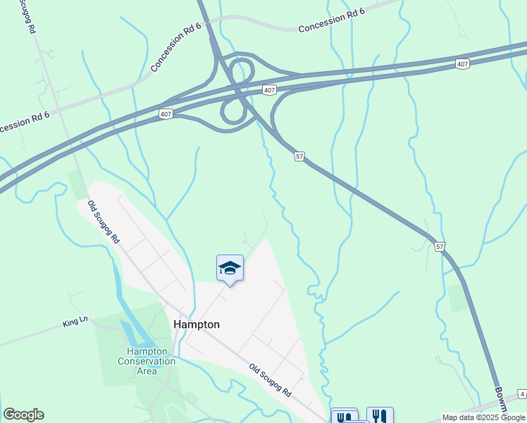 map of restaurants, bars, coffee shops, grocery stores, and more near 87 Ormiston Street in Hampton