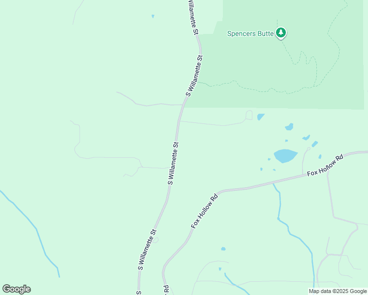 map of restaurants, bars, coffee shops, grocery stores, and more near 85219 South Willamette Street in Eugene