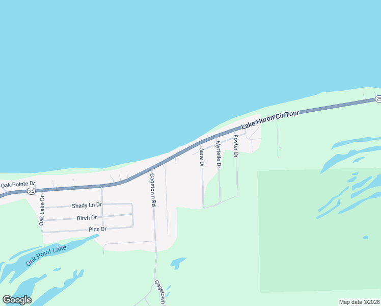 map of restaurants, bars, coffee shops, grocery stores, and more near 5407 Port Austin Road in Caseville