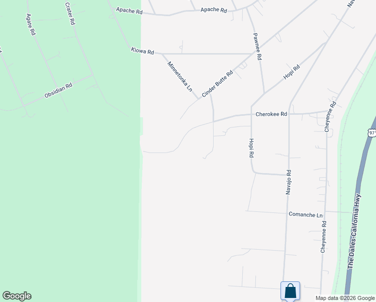 map of restaurants, bars, coffee shops, grocery stores, and more near 19271 Cherokee Road in Bend