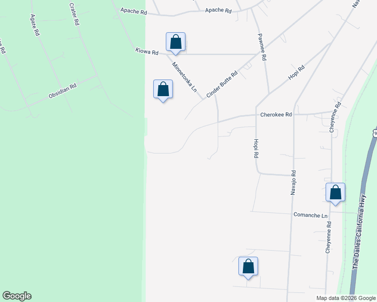map of restaurants, bars, coffee shops, grocery stores, and more near 19271 Cherokee Road in Bend