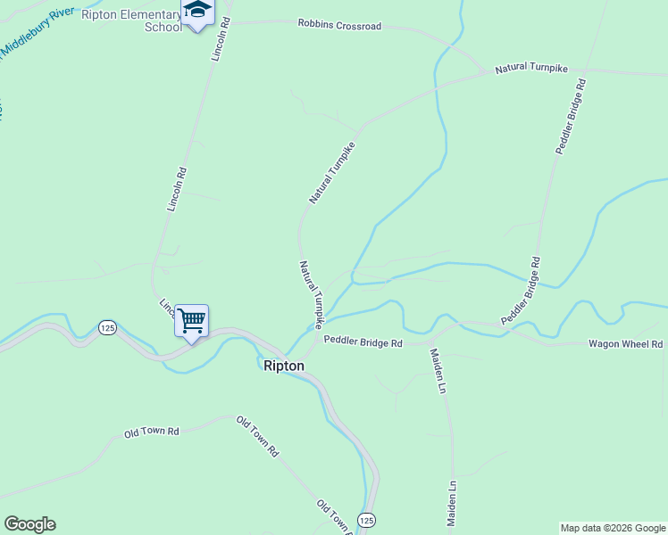 map of restaurants, bars, coffee shops, grocery stores, and more near 69 Billings Farm Road in Ripton