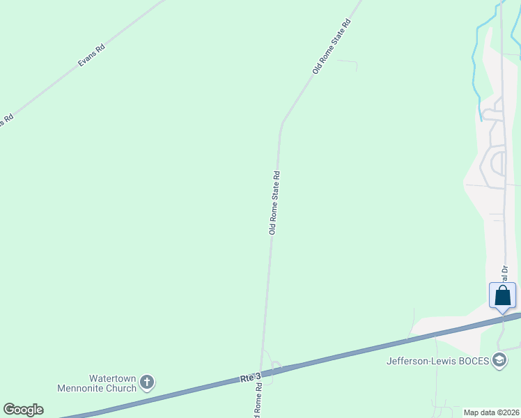 map of restaurants, bars, coffee shops, grocery stores, and more near 21429 Old Rome State Road in Watertown