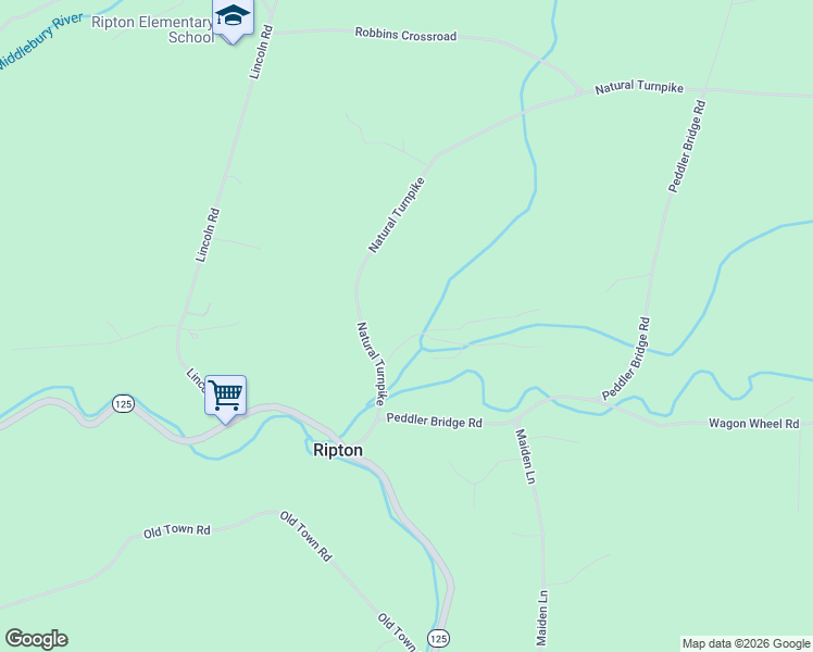 map of restaurants, bars, coffee shops, grocery stores, and more near 69 Billings Farm Road in Ripton