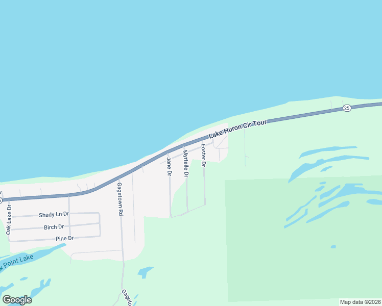 map of restaurants, bars, coffee shops, grocery stores, and more near 5371 Indian Trail in Caseville