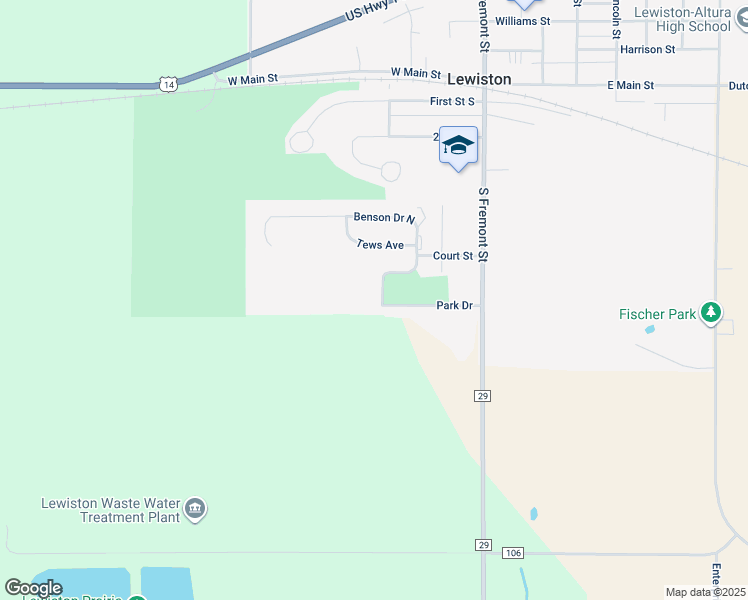 map of restaurants, bars, coffee shops, grocery stores, and more near 251 Benson Drive in Lewiston