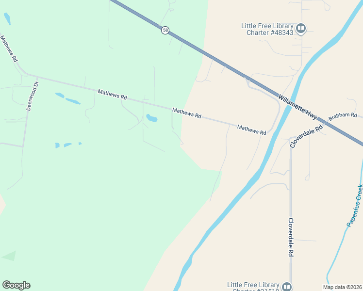 map of restaurants, bars, coffee shops, grocery stores, and more near 34846 Mathews Road in Eugene