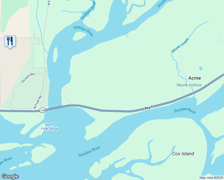 map of restaurants, bars, coffee shops, grocery stores, and more near 5979 Oregon 126 in Florence